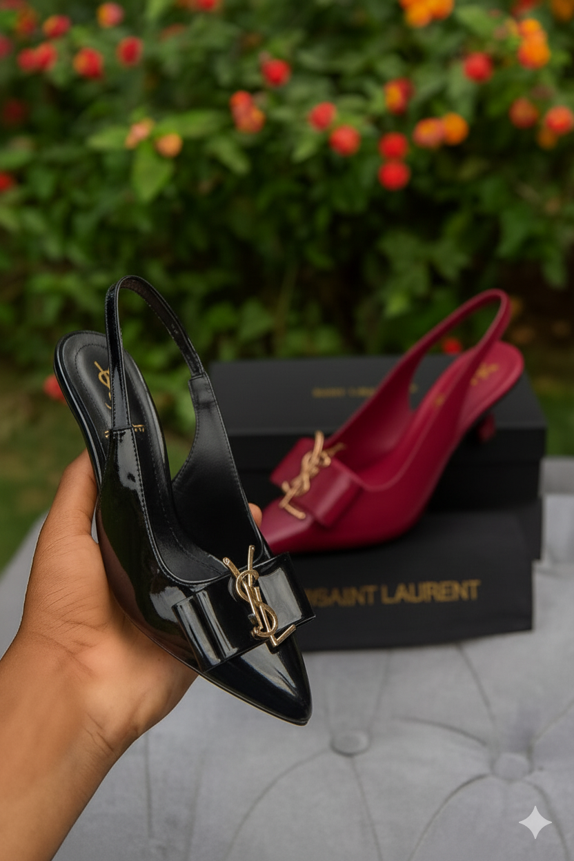 YSL Luxe Edition Signature Bow Heels