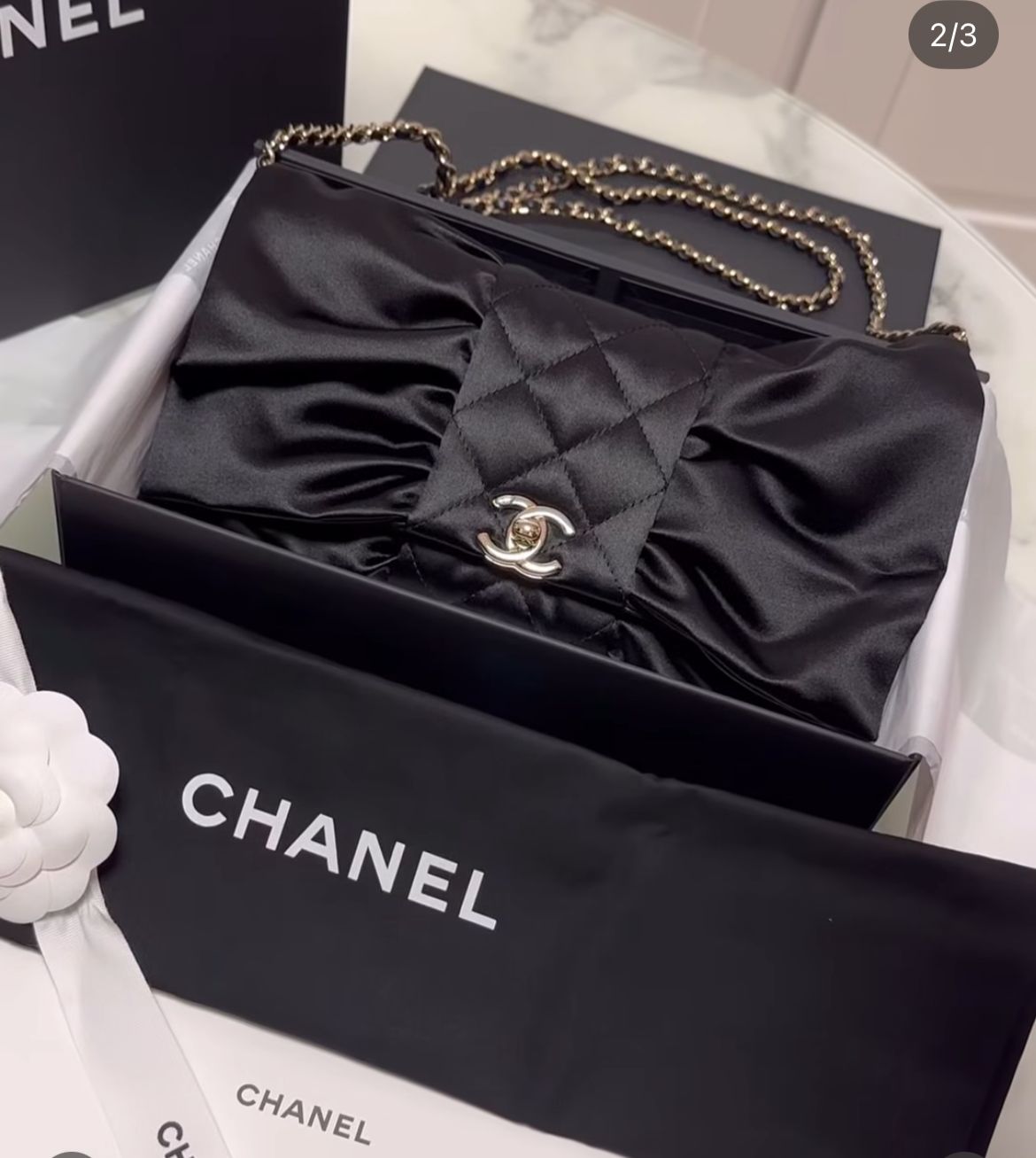 CHANEL Bow Flap Shoulder Bag