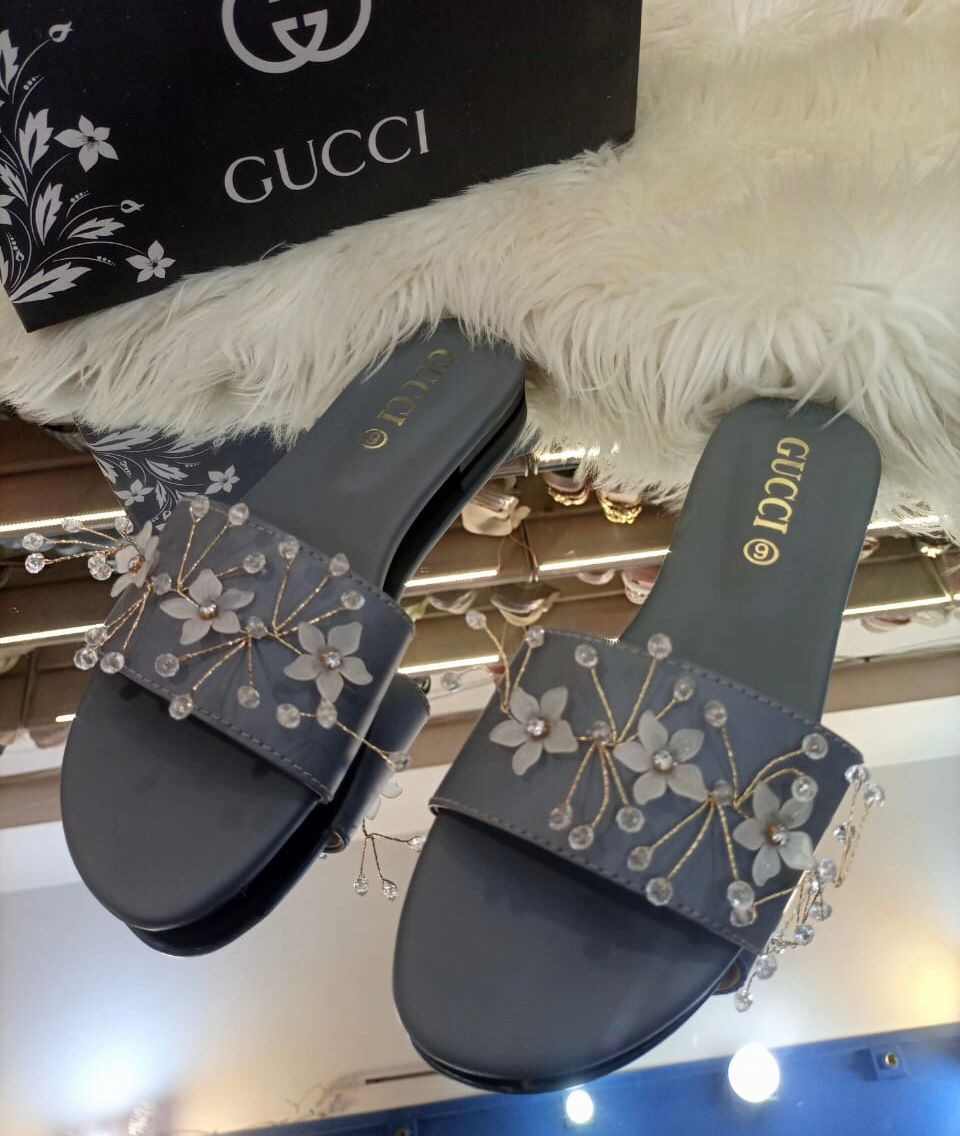 GUCCI Supreme Quality Fancy Flower Flat Slippers