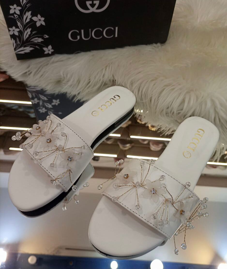 GUCCI Supreme Quality Fancy Flower Flat Slippers