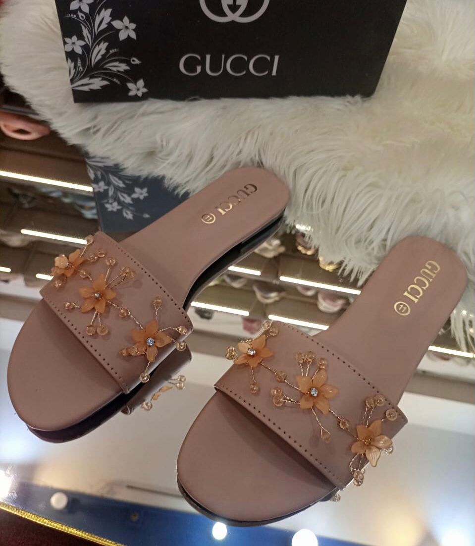 GUCCI Supreme Quality Fancy Flower Flat Slippers