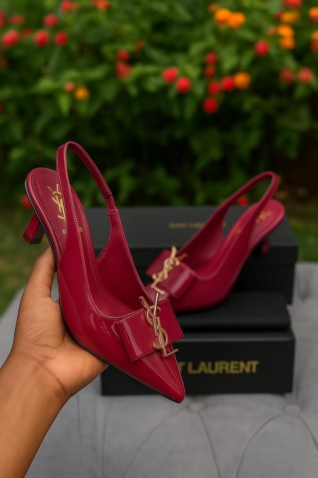 YSL Luxe Edition Signature Bow Heels