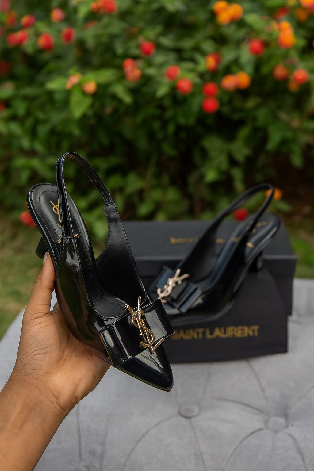 YSL Luxe Edition Signature Bow Heels