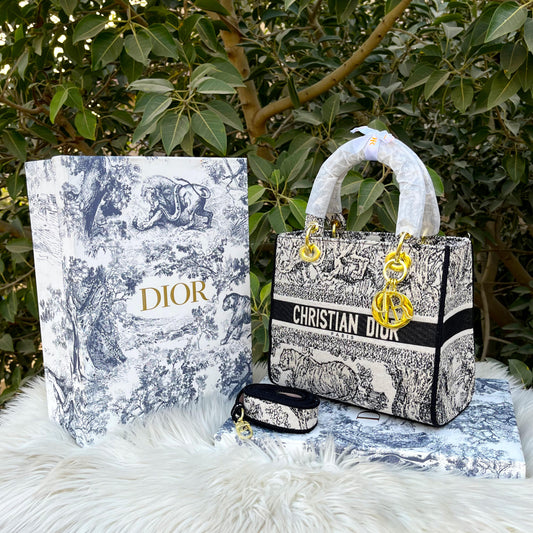 CHRISTIAN DIOR-Style Master Quality Embroidered Handbag