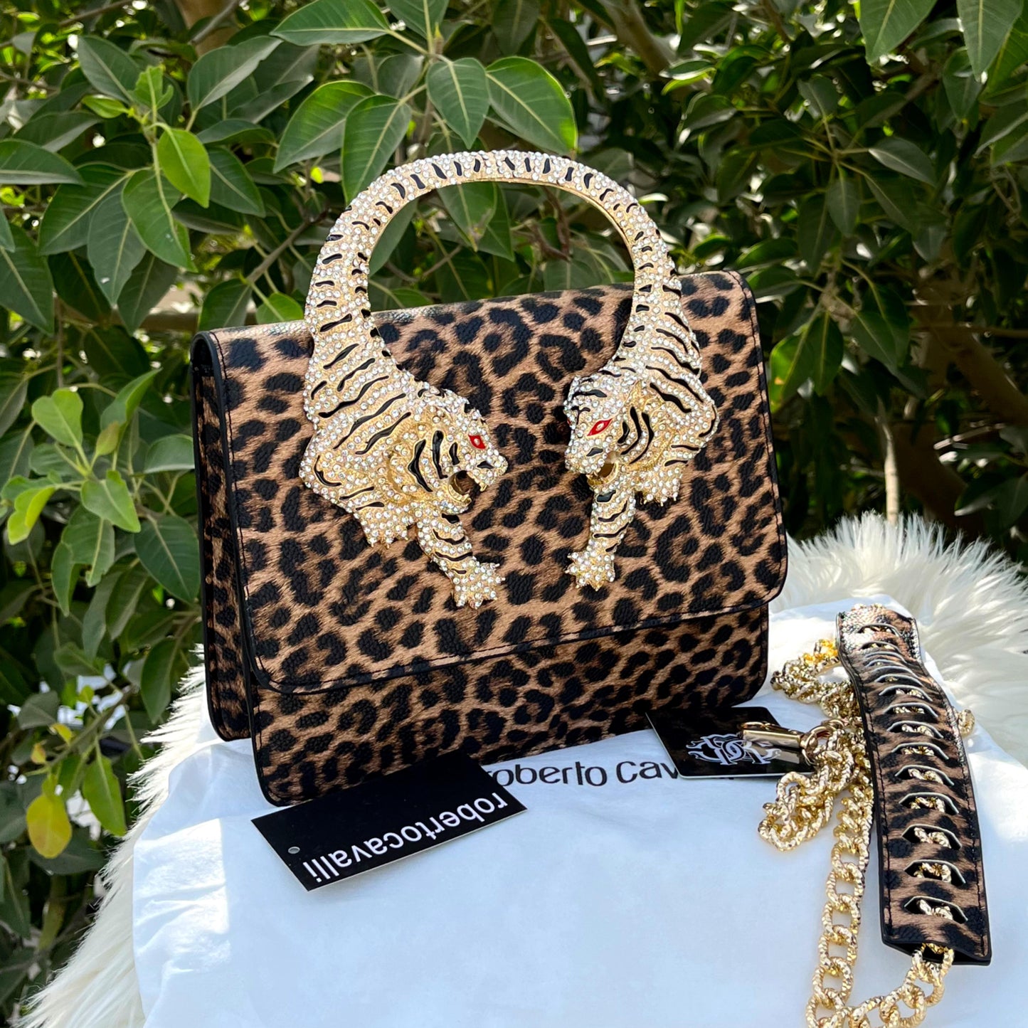 ROBERTO CAVALLI — Majestic Tiger Handle Bag
