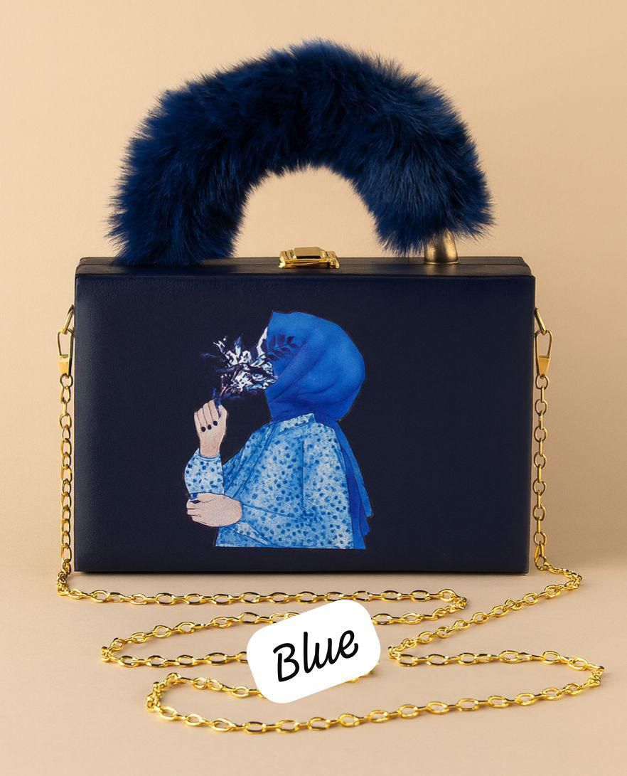 Master Quality handbag Clutch with Fur Handle