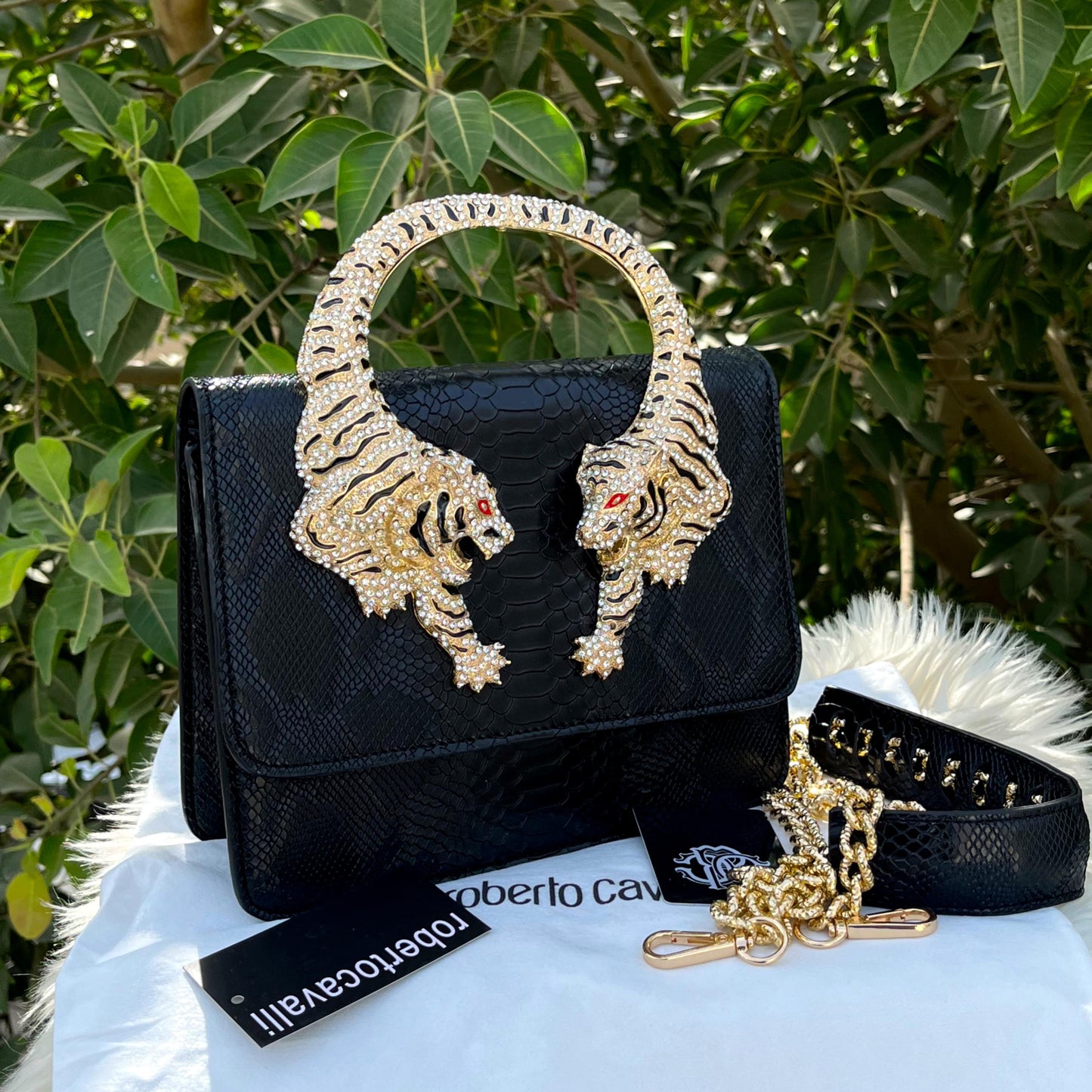 ROBERTO CAVALLI — Majestic Tiger Handle Bag