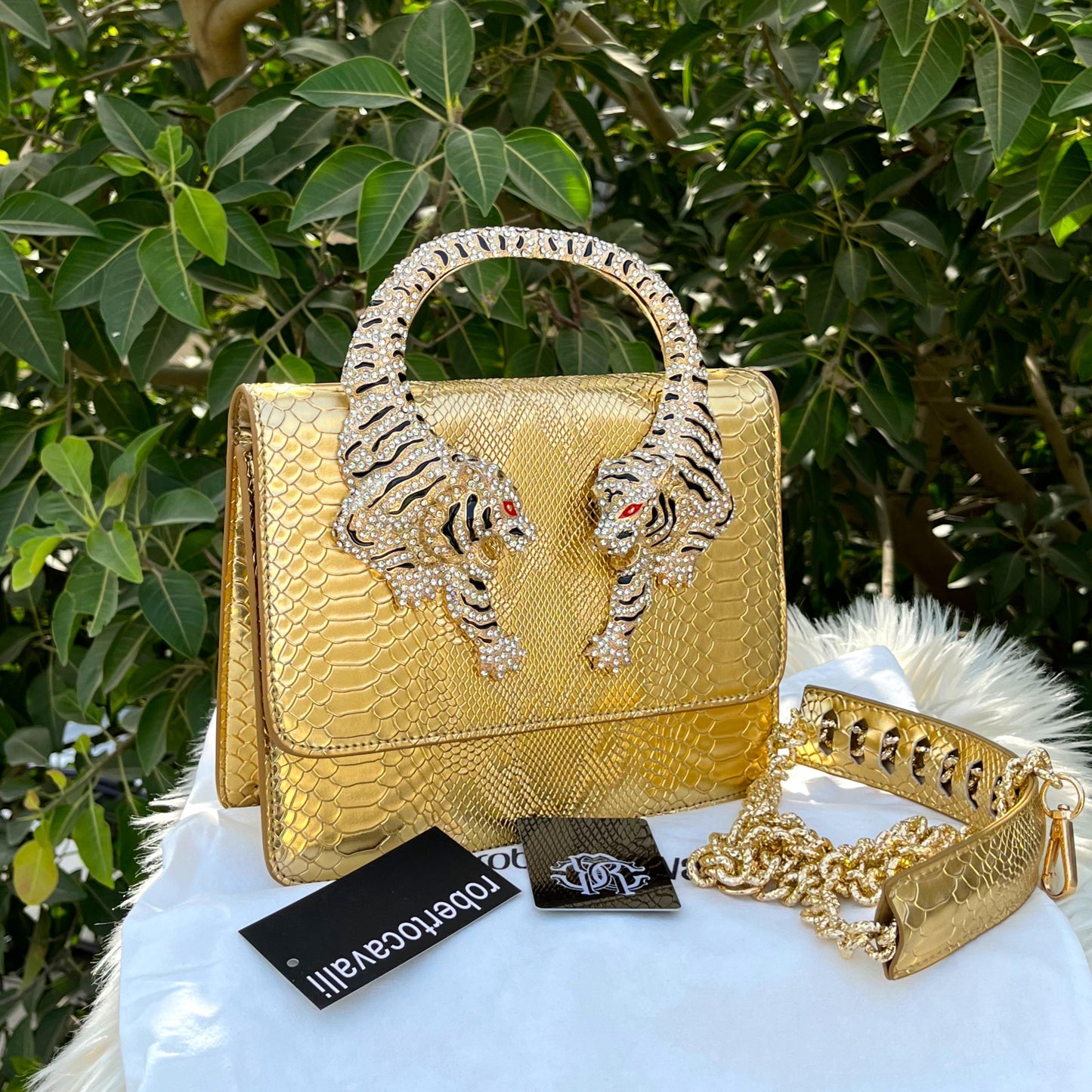 ROBERTO CAVALLI — Majestic Tiger Handle Bag
