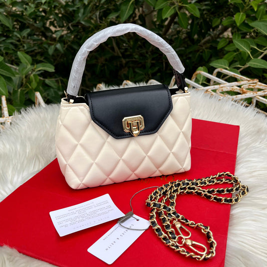 CHARLES &amp; KEITH Arwen Quilted Braided-Strap Top Handle Bag