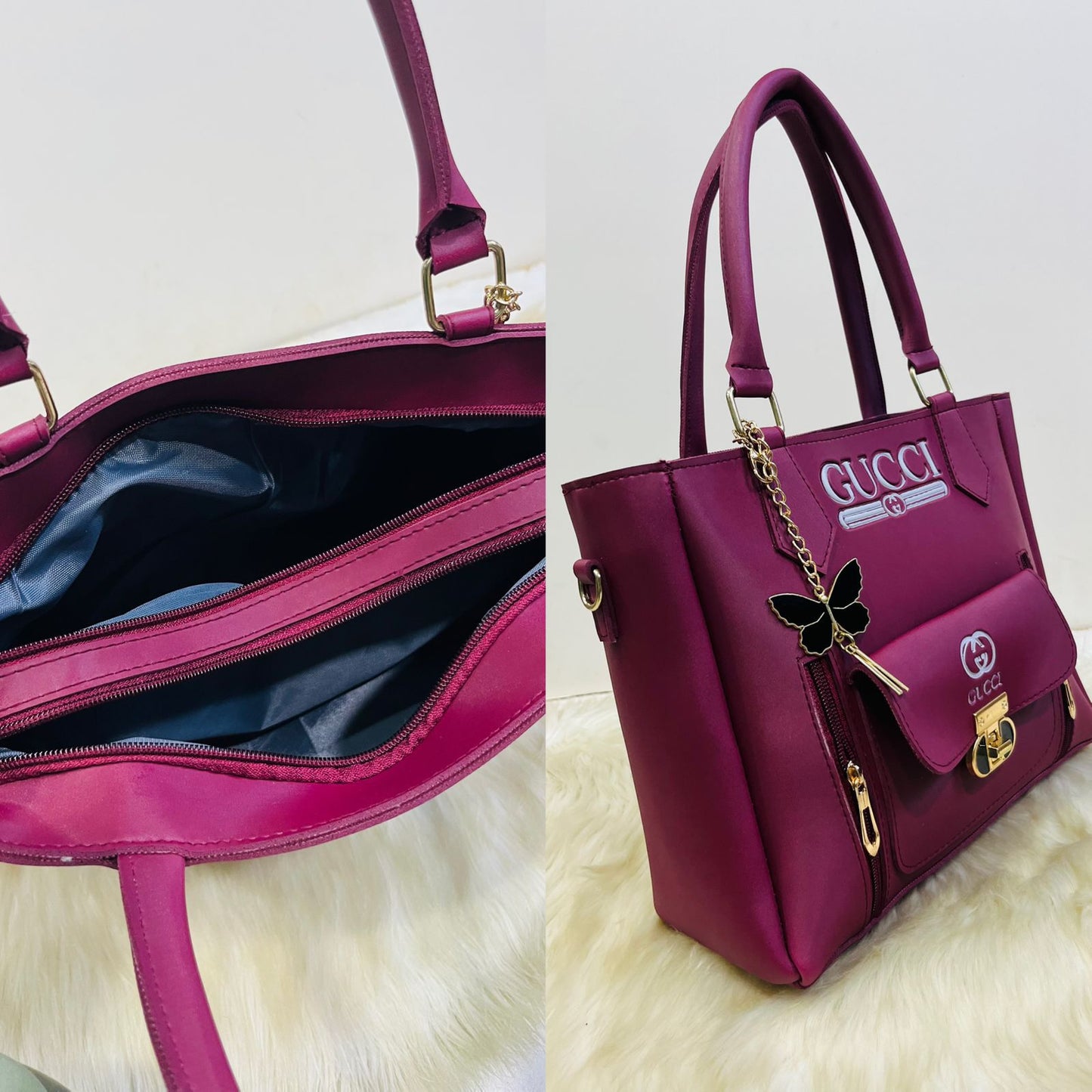 GUCCI Premium 2-Piece Shoulder and Clutch Set