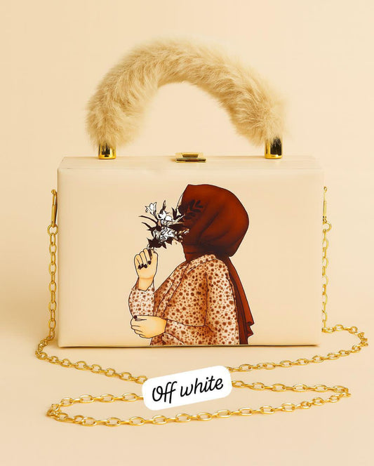Master Quality handbag Clutch with Fur Handle