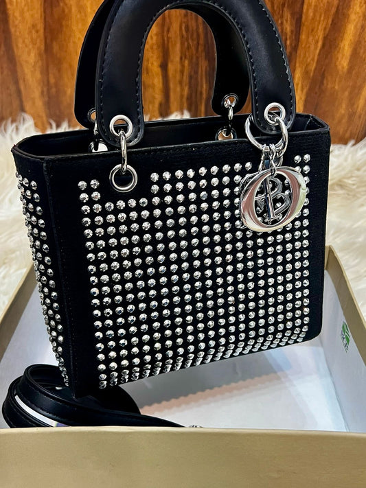 Dior-Inspired Black Studded Tote – Statement of Power &amp; Glamour
