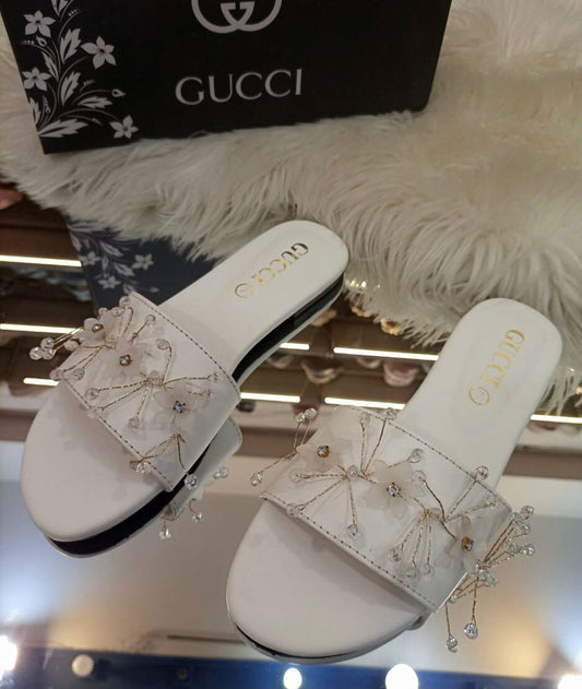 GUCCI  Supreme Quality Fancy Flower Flat Slippers