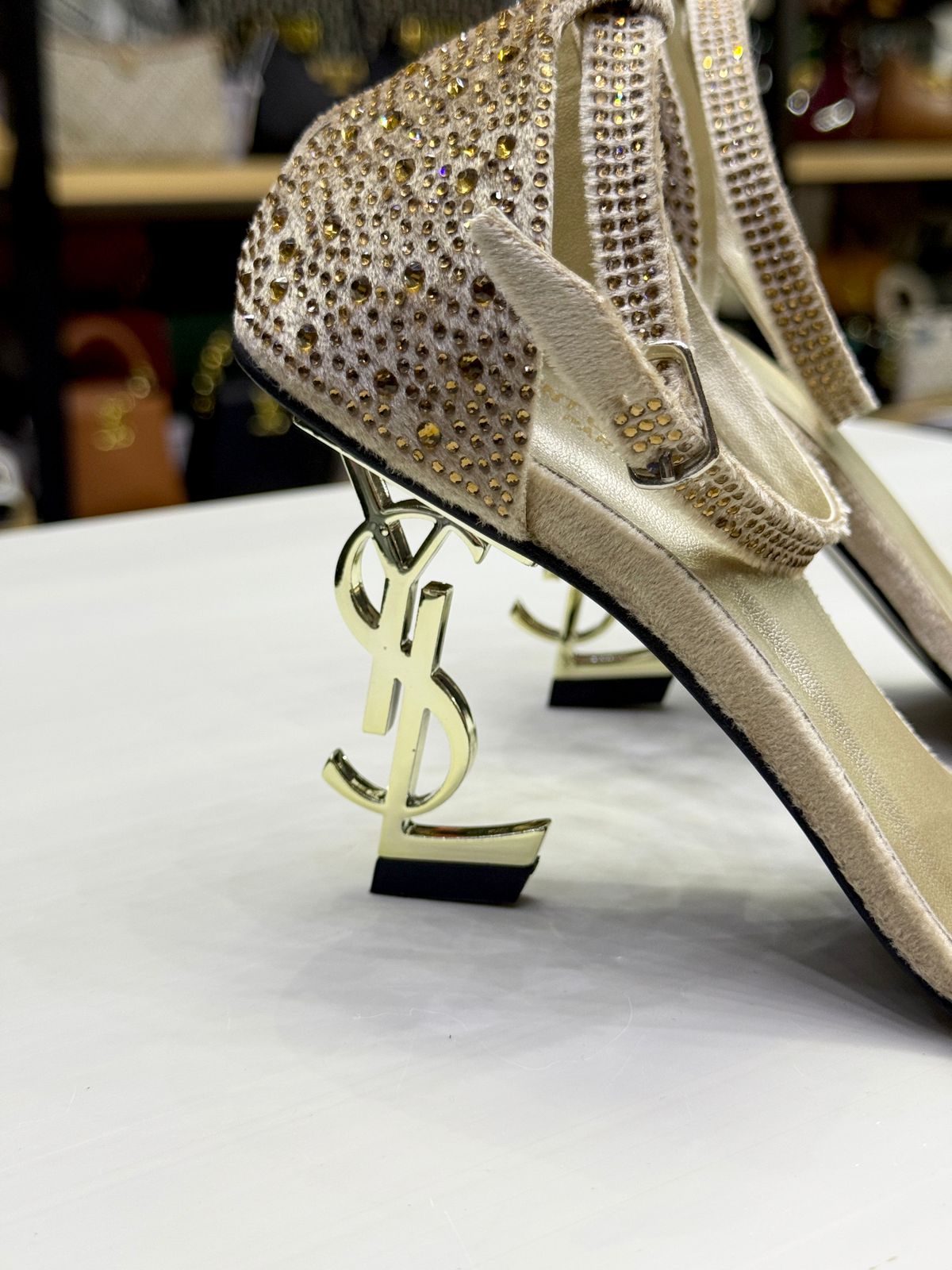 Luxury Velvet Crystal Stiletto Heels