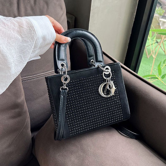 Dior-Inspired Black Studded Tote – Statement of Power &amp; Glamour