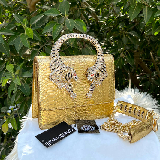 ROBERTO CAVALLI — Majestic Tiger Handle Bag
